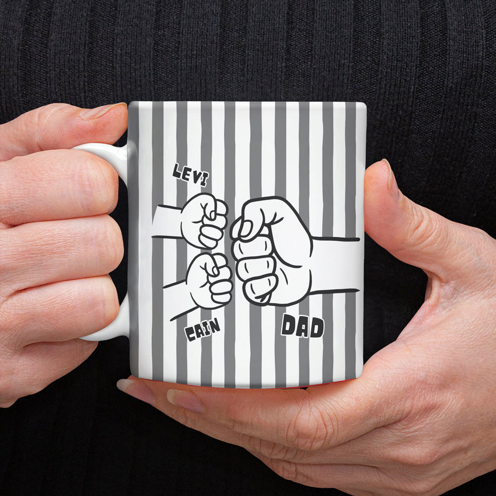 Personalized Fist Bump Mug Father's Day Gift From Kids TH10 169965