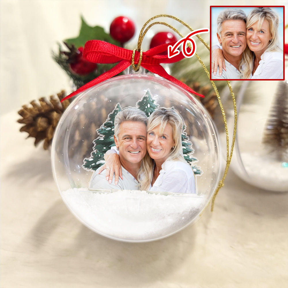 Custom Couple Photo 3D Ball Ornament For Christmas TH10 896083