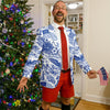 America 250th Anniversary Toile De Jouy Style Patriotic Men's Suit CH07 911028
