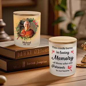 Custom Photo In Loving Memory Of Precious Moments Memorial Glass Jar With LED Candle LM32 893493