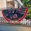 Custom Family Name Faith, Family & Freedom USA 250 Years Patriotic Non-pleated Fan Flag HO82 901314
