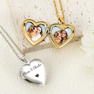 Custom Photo For Dog Lover Heart Locket Necklace TH10 894297