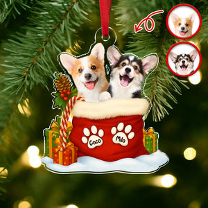Custom Pet Photo Acrylic Ornament Christmas Gifts For Dog And Cat Lovers CH07 899434