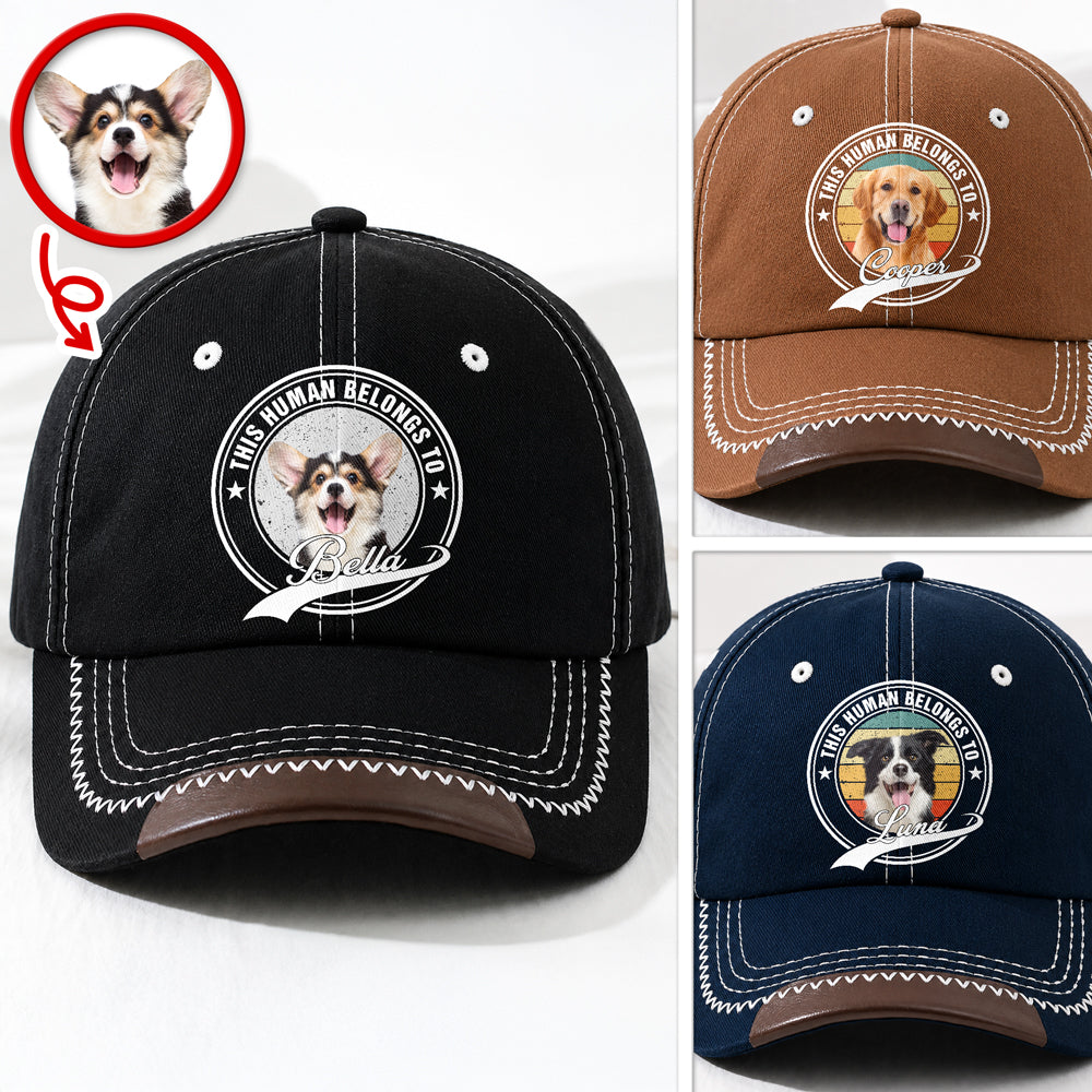 Custom Photo Human Belongs To Storybook Dog Vintage Soft Baseball Cap HO82 902558