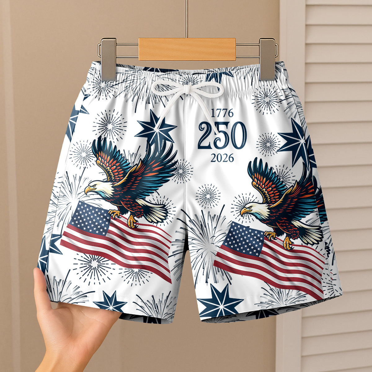 America Anniversary 1776–2026 Eagle Kid Beach Short TH10 169399