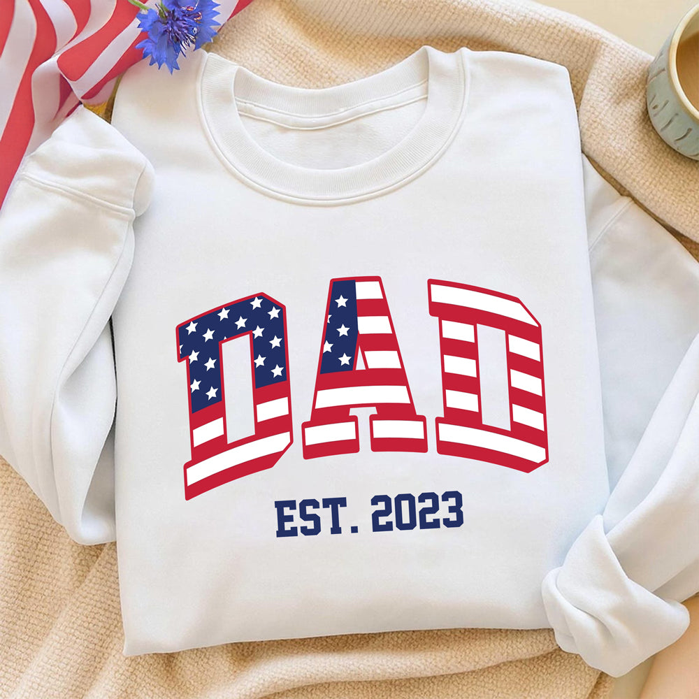 Personalized USA Flag Patriotic Dad Shirt, Gift for Father’s Day HA75 921038