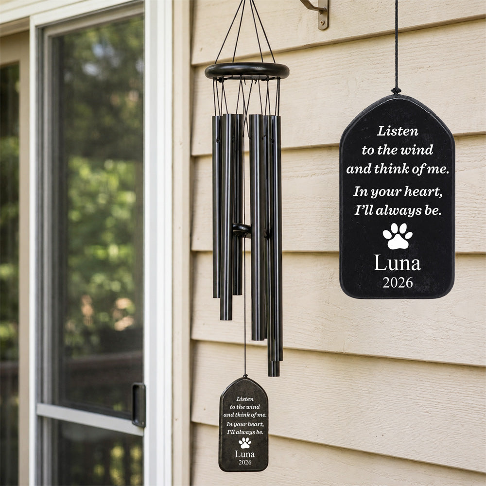 Custom Name Pet Memorial Wind Chimes – Personalized Sympathy Gift for Pet Loss HO82 903158
