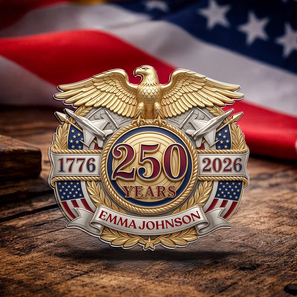 Personalized US 250th Anniversary Patriotic Eagle Acrylic Pin HO82 902146