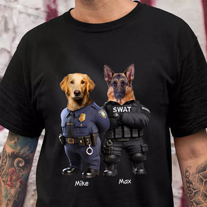 Custom Photo Cool Dog Cat Career Uniforms Dark Shirt For Pet Lovers HA75 891950