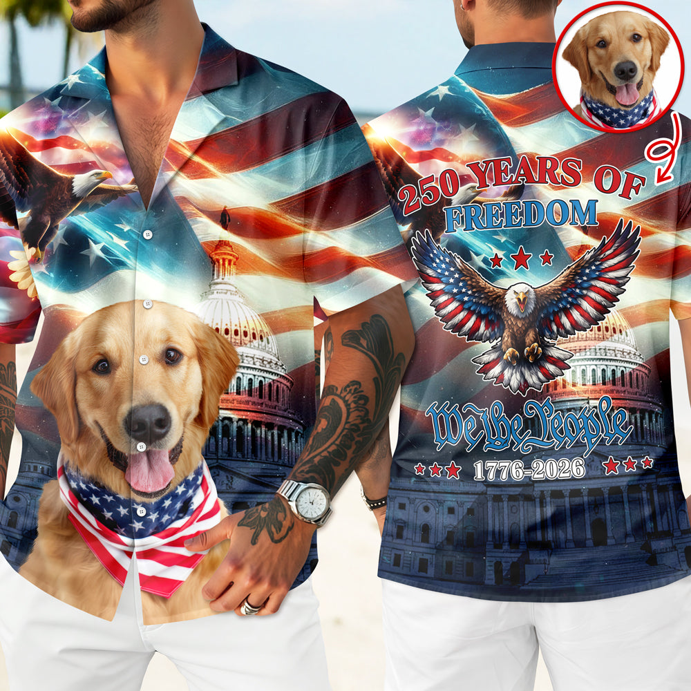 Custom Photo 250 Years of America Freedom 1776 - 2026 Hawaii Shirt LM32 899067