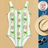 Custom Photo Striped Summer Pattern Swimsuit – Personalized Beachwear Gift HO82 902956