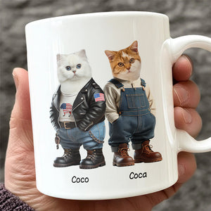 Custom Photo Cool Dog Cat Career Uniforms White Mug For Pet Lovers HA75 891952