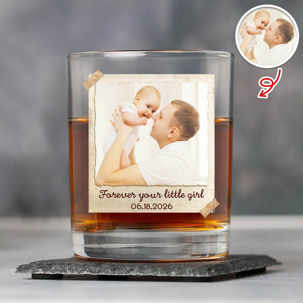 Custom Photo Father Of The Bride Whiskey Glass, Personalized Wedding Gift For Dad LM32 899997