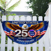 Custom Family Name United States 250th Anniversary 1776–2026 Eagle Non-Pleated Fan Flag LM32 669173