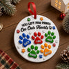Personalized Pet Paw Dog Memorial 3D Raised Ornament Pet Loss Memorial Keepsake CH07 180384