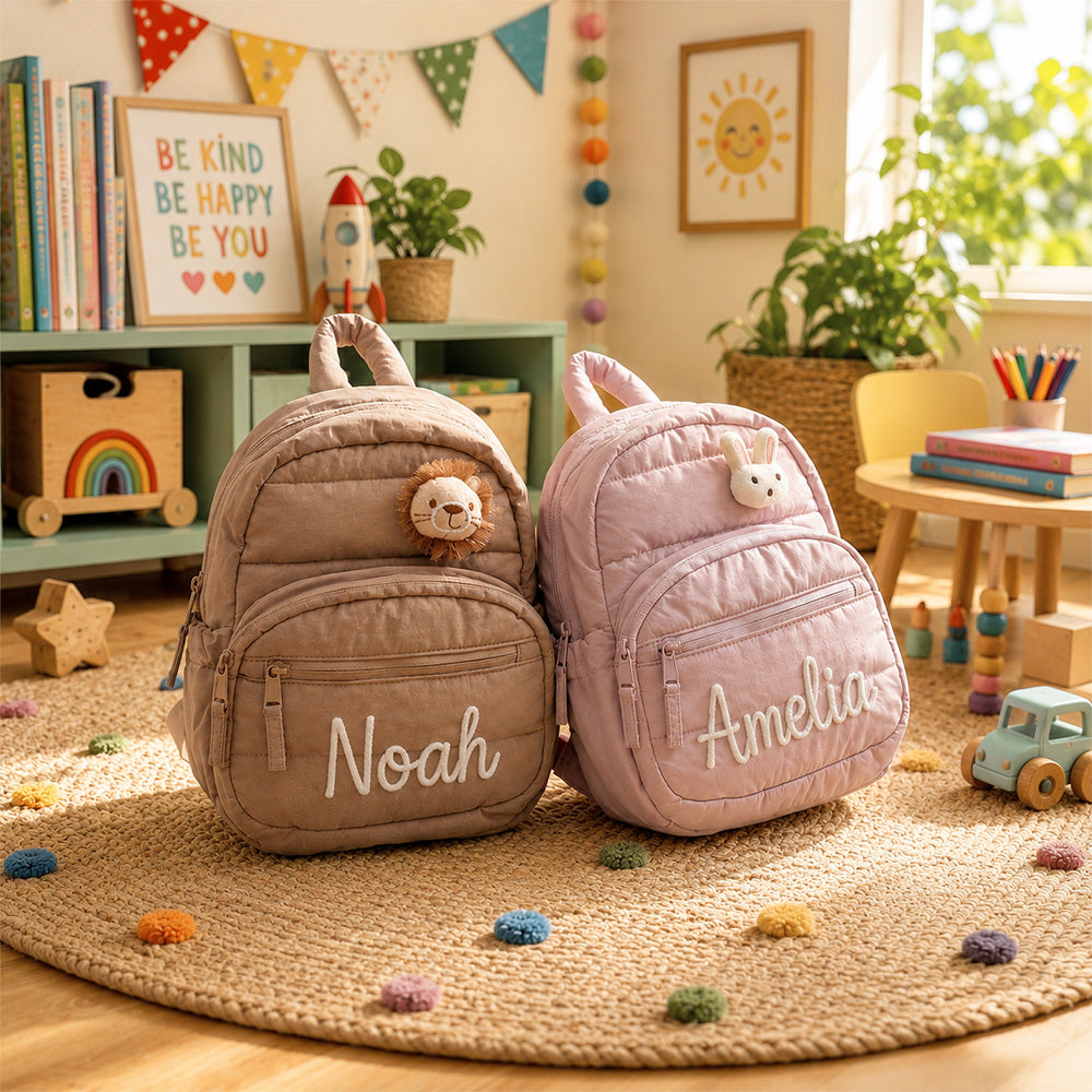 Custom Name Quilted Toddler Backpack - Back To School Gift For Kids CH07 911856