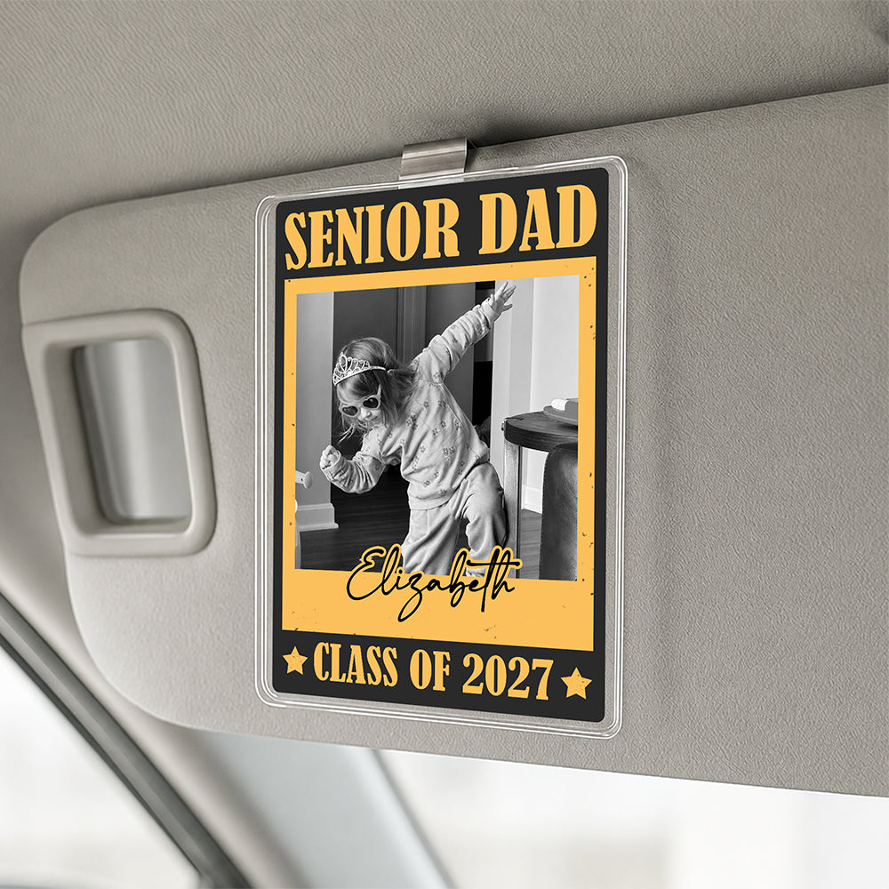 Custom Photo Senior Mom - Class Of 2027 Acrylic Car Visor Clip HA75 922088