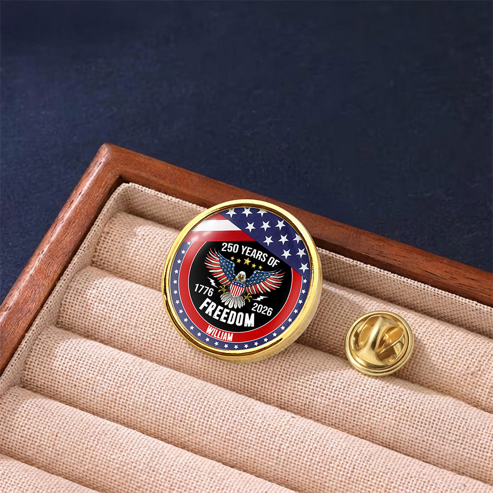 Custom Name 250 Years of America Freedom 1776-2026 Eagle Lapel Pin LM32 899689