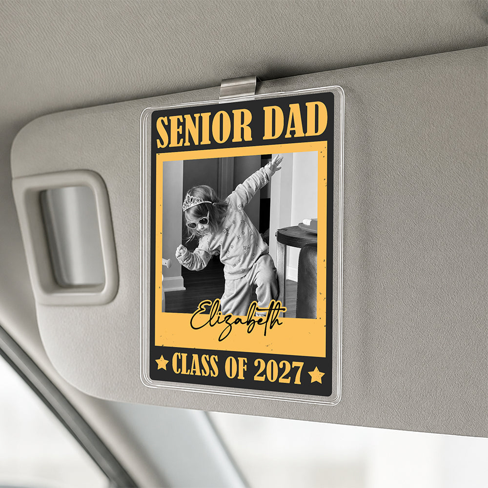 Custom Photo Senior Mom - Class Of 2027 Acrylic Car Visor Clip HA75 922088