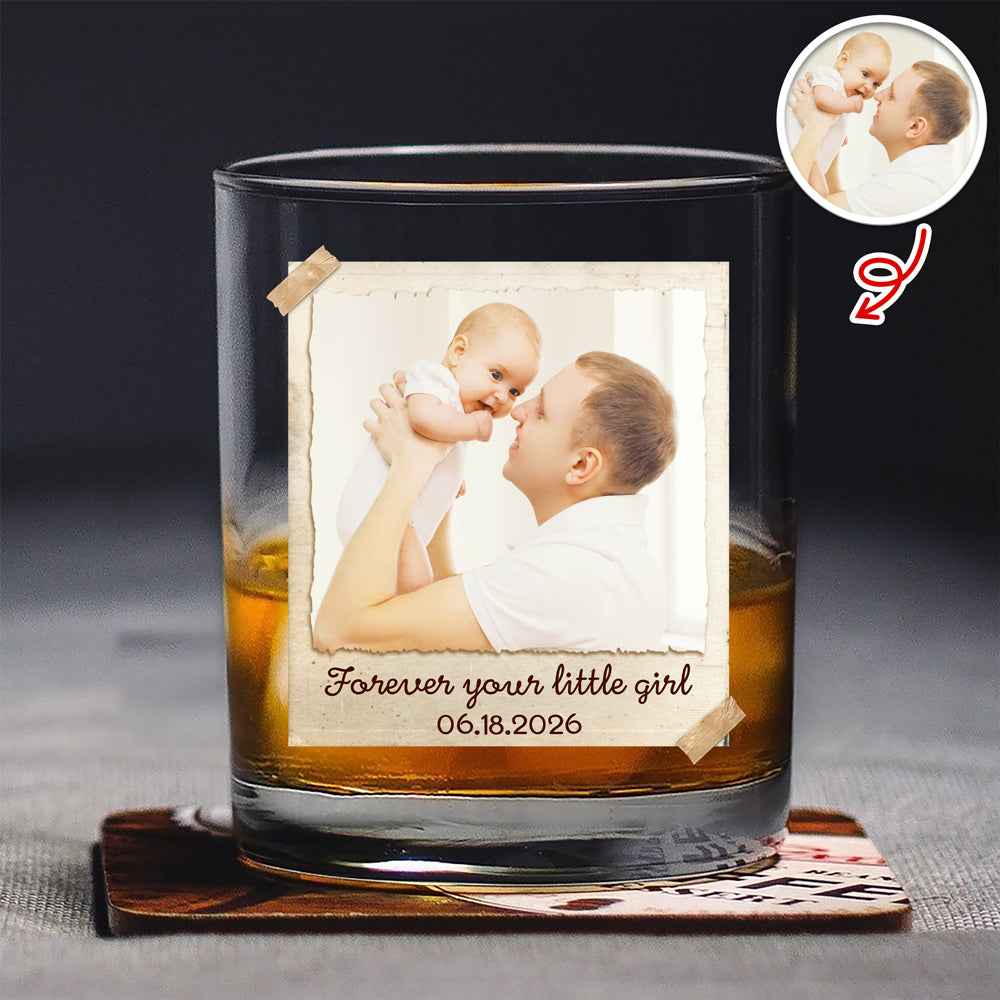 Custom Photo Father Of The Bride Whiskey Glass, Personalized Wedding Gift For Dad LM32 899997