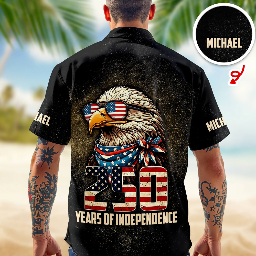 America's 250 Years Anniversary Custom Name Hawaii Shirt Personalized Patriotic Gift CH07 910386