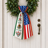 Personalized Family Name Mexico And US Flag Print Wreath Sash Decoration LM32 669879