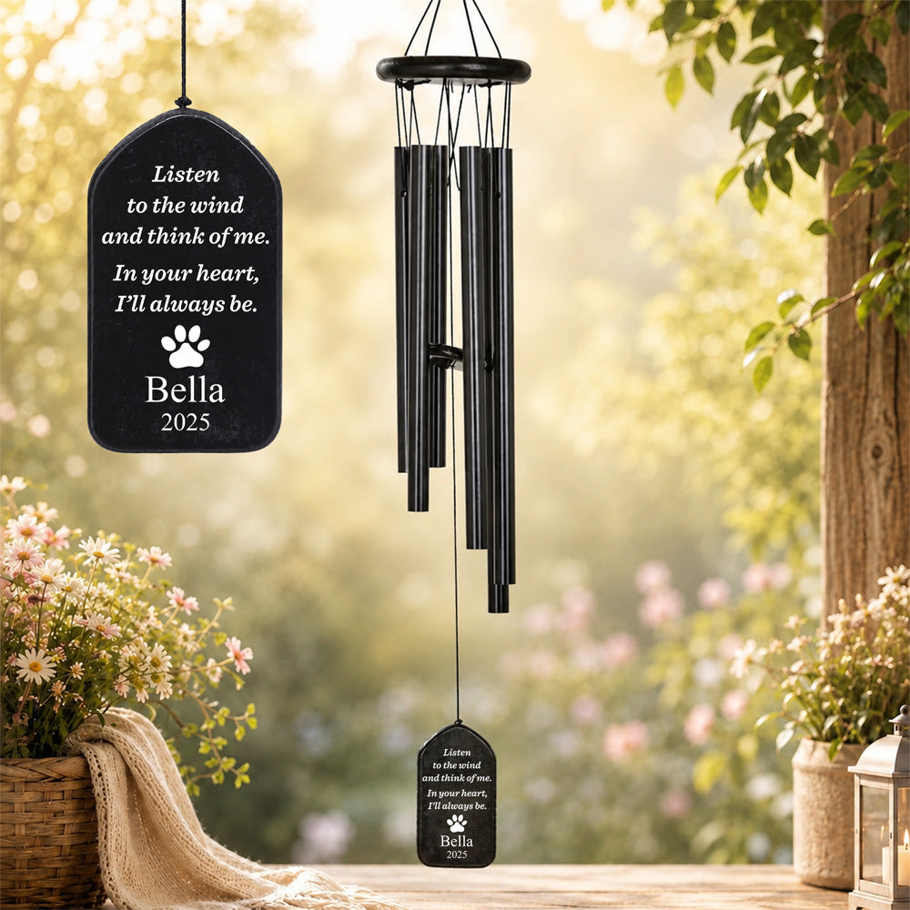 Custom Name Pet Memorial Wind Chimes – Personalized Sympathy Gift for Pet Loss HO82 903158