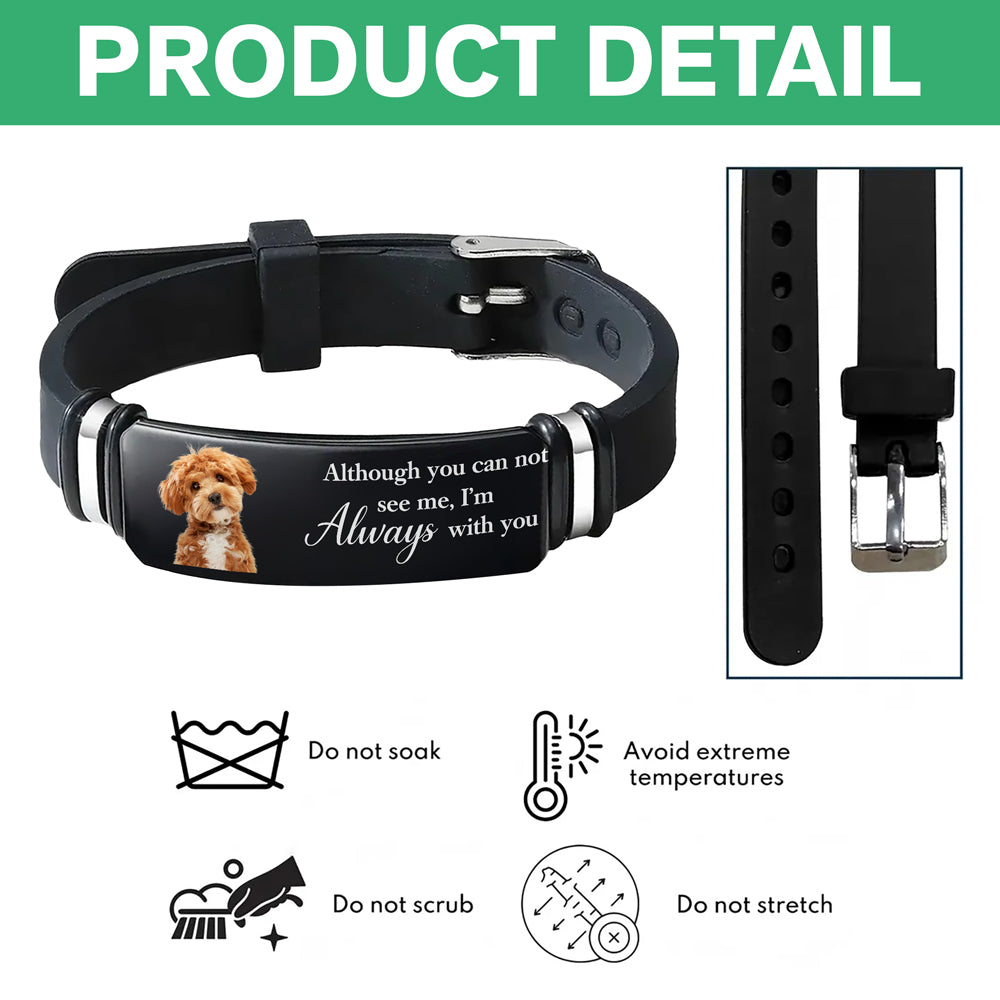 Custom Pet Photo Wristband Bracelet Pet Loss Memorial Gift LM32 669623