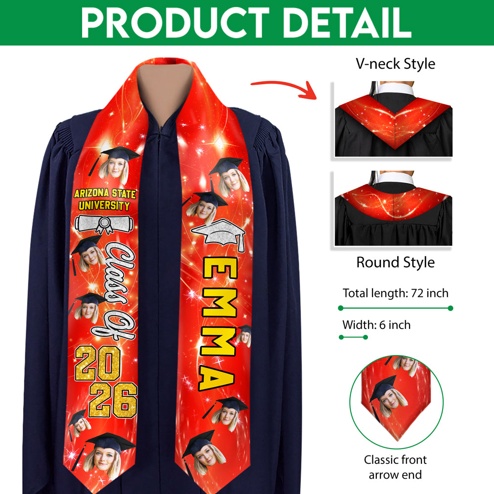 Custom Photo Class of 2026 Graduation Stoles TH10 898557