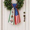 Personalized Family Name Mexico And US Flag Print Wreath Sash Decoration LM32 669879