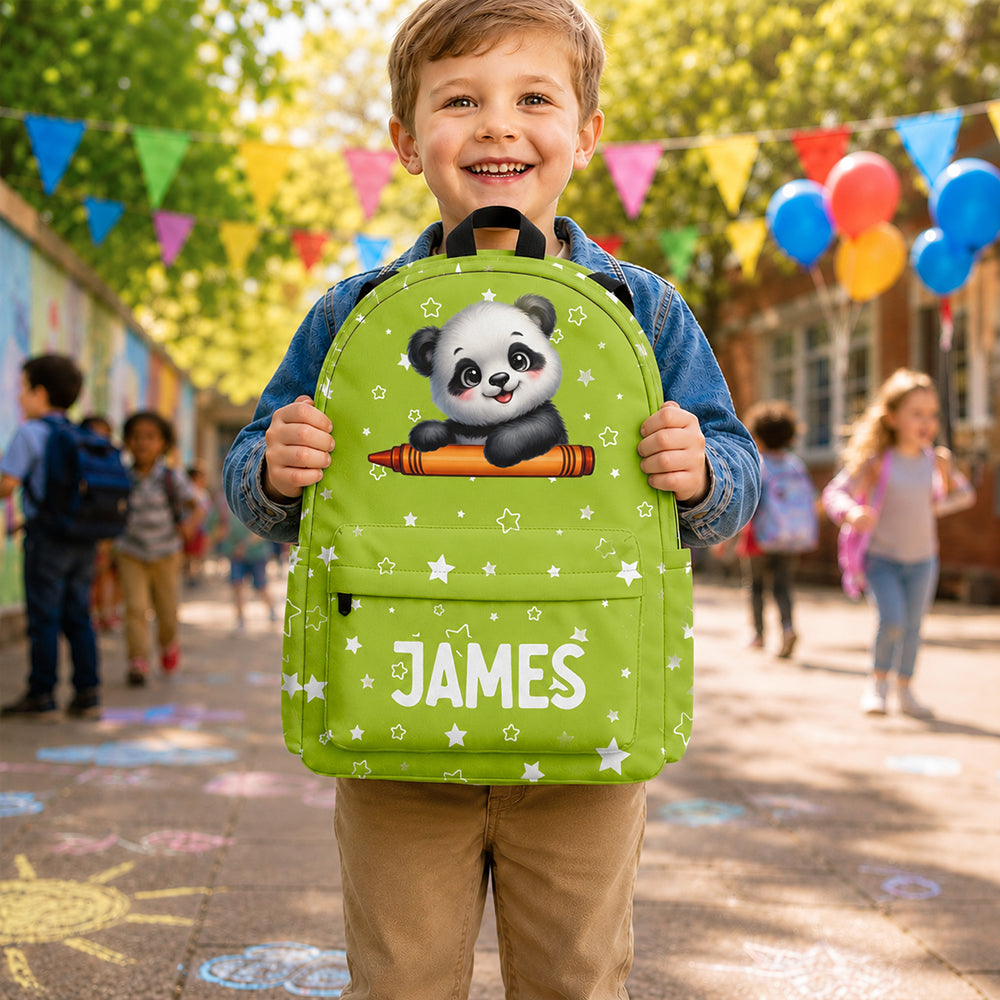 Personalised Cartoon Penguin Raccoon Animals Name Backpack - Birthday Back to School Gift for Boys Girls HO82 902978