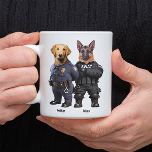 Custom Photo Cool Dog Cat Career Uniforms White Mug For Pet Lovers HA75 891952