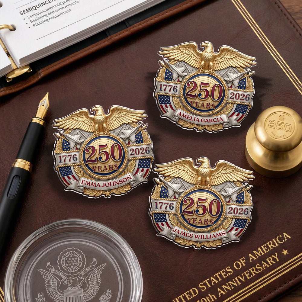 Personalized US 250th Anniversary Patriotic Eagle Acrylic Pin HO82 902146