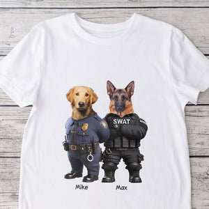 Custom Photo Cool Dog Cat Career Uniforms Shirt For Pet Lovers HA75 891948