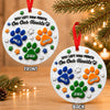 Personalized Pet Paw Dog Memorial 3D Raised Ornament Pet Loss Memorial Keepsake CH07 180384