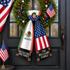 Personalized Family Name Mexico USA Two Cultures One Family Wreath Sash LM32 669881