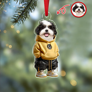 Custom Photo Cool Dog Career Uniforms Acrylic Ornament For Dog Lovers HA75 897080