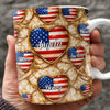Custom Name American Flag Heart 3D Effect Coffee Mug, Personalized Patriotic Gift TH10 169347