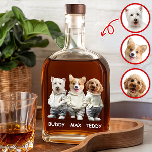 Custom Photo And Name Dog Whiskey Bottle For Dog, Pet Lovers HA75 897578