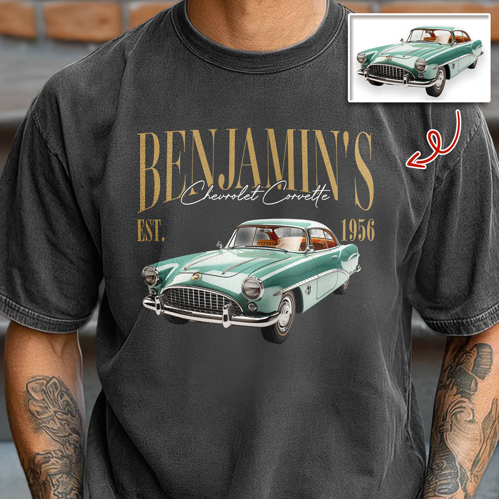 Custom Photo & Name Classic Car Comfort Shirt - Gift For Car Lovers HO82 903292