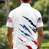 Personalized Golf Ball Pattern America Flag Polo Shirt Gift For Golfer, Golf Lovers HA75 898678