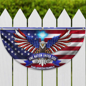 Custom Family One Nation Under God Non-Pleated Fan Flag TH10 896435