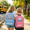 Personalised Cartoon Penguin Raccoon Animals Name Backpack - Birthday Back to School Gift for Boys Girls HO82 902978