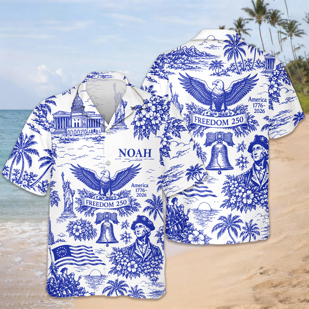 Custom Name Freedom 250 America 1776-2026 Hawaiian Shirt TH10 170027