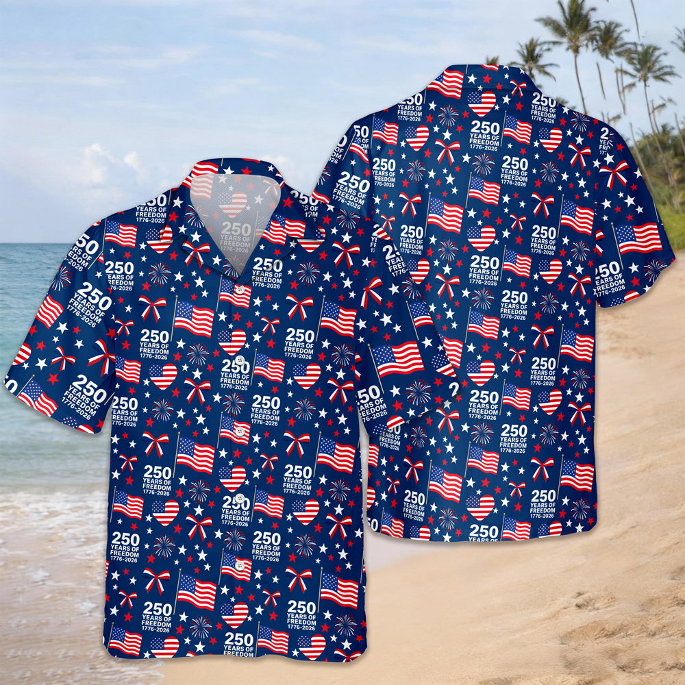 Personalized US 250 Years Of Freedom 1776-2026 American Flag Hawaii Shirt TH10 169515