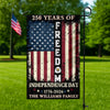 Custom Family Name 250 Years of Freedom 1776-2026 Independence Day Patriotic Garden Flag HO82 900940