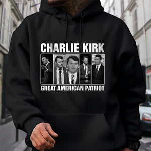 Charlie Kirk Great American Patriot Dark Shirt HA75 64472