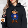 Custom Dog Cat Photo Patriotic Cowboy Dark Shirt, Personalized Pet USA Flag Outfit Gift for Pet Lovers HA75 920970
