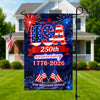 Custom Family Name USA 250th Anniversary 1776-2026 Fireworks Garden Flag LM32 669179