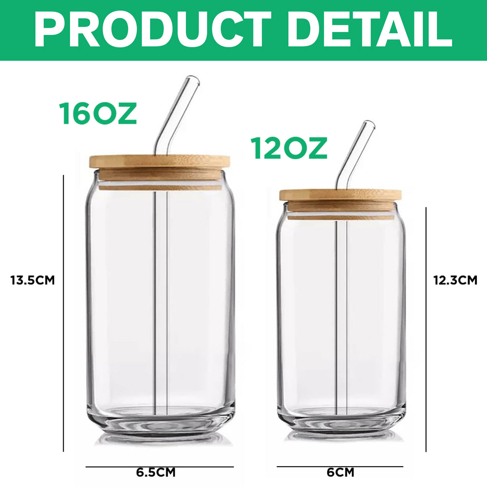 Custom Name Heart Glass Can With Lid Gift For Family TH10 896905